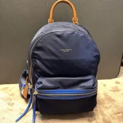 トリーバーチ ペリー リュック 2way レザー ナイロン 青