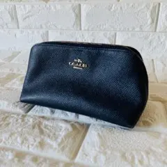 COACH コーチ ネイビー ポーチ レザー