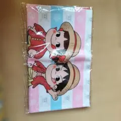 不二家 milky×ワンピース フェイスタオル ルフィ×ペコちゃん