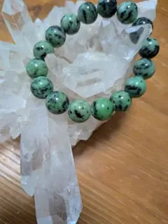 ガブロライト（アフリカン・ターコイズ）数珠　ブレスレット　内径17.5　12ミリ