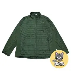 ザノースフェイス 古着 ダウンジャケット 薄手 ナイロン カーキ XL