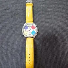 商品説明必読】オシャレ腕時計　イエロー　不動品　ジャンク