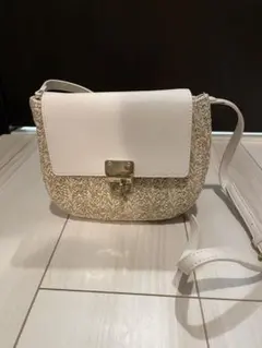 ホワイト/ベージュ ショルダーバッグ