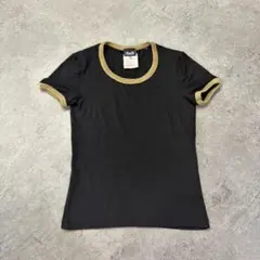 ヴィンテージ D&G ドルチェ&ガッバーナ 半袖カットソー 金ラメパイピングのサムネイル