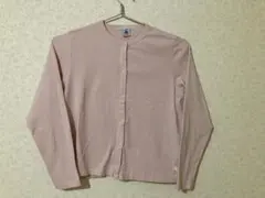 【PETIT BATEAU】長袖カーディガン くすみピンクのサムネイル
