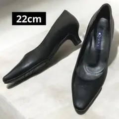 DIANA パンプス 黒 22cm スクエアトゥ ヒール3cmのサムネイル