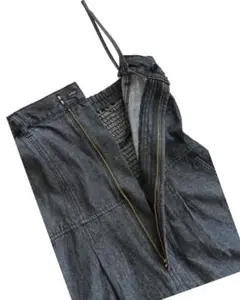 ダークグレー ワイドレッグオールインワン