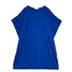 ショコラフィネローブ　カットソーチュニック　青　F