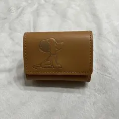 2018　PEANUTS　ピーナッツ　三つ折り財布　犬　スヌーピー　本革のサムネイル