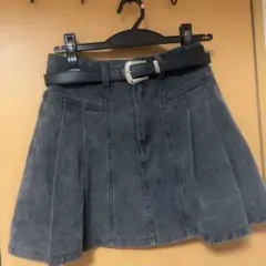 ベルト付きデニムスカート WEGO
