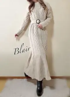 即日発送！RESEXXY ケーブルニットマーメイドワンピース　アイボリー