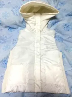 未着用 la vita felice 中綿コンパクトベスト Mサイズ ホワイト