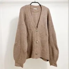 GU カーディガン XLサイズ パフスリーブ ジーユー トップス