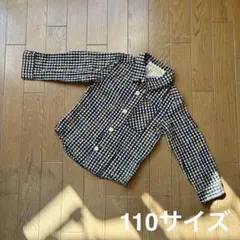 チェック柄 長袖シャツ 綿100% 110サイズ