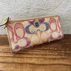 コーチ COACH 長財布 手書き 落書き風のデザイン レディース