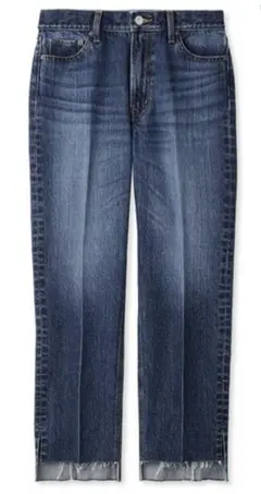 mila owen 裾段差脇スリットデニムパンツ