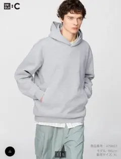 ユニクロC スウェットオーバーサイズプルパーカ　L