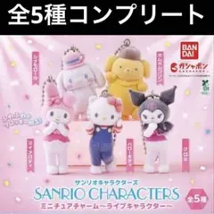 サンリオキャラクターズミニチュアチャーム　ライブキャラクターガチャ　コンプリート