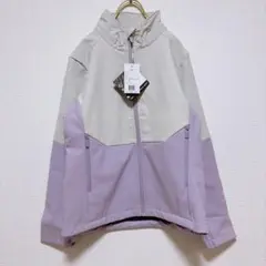 レディース カジュアルコート ジャケット 上着 バイカラー グレー パープル