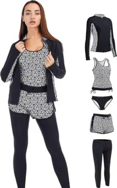 これからの時期に✨水着 レディース 体型カバー ラッシュガードセット Sサイズ