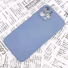 iPhone 12ProMax シリコンケース [03] アッシュブルー