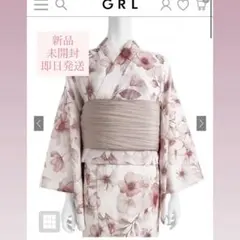 GRL 3点セット2Way水彩花柄セパレート浴衣[fy037] - メルカリ