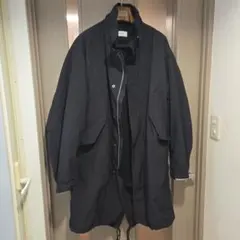 ATON AIR WEATHER FISHTAIL COAT ブラック 04/M