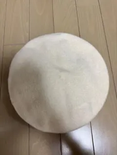 ウール クリーム色 ベレー帽