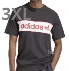 アディダスオリジナルス　ロゴ　半袖　Tシャツ　3XL　ブラック