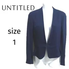 UNTITLED メッシュノーカラージャケット サマージャケット ネイビー