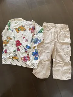クマ柄ロンT マザウェイズ カーゴパンツ 130.140cm セット まとめ売り