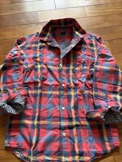 GAP キッズ 長袖チェックシャツ 赤 青