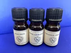 アロマオイルエッセンシャル ローズゼラニウム ティートゥリー オレンジ・スイート