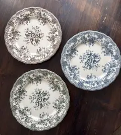 ZARA HOME 27cm プレート 3枚 花柄 アンティーク風 ポルトガル製のサムネイル