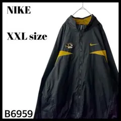 00s NIKE ナイキ ミズーリ大学 刺繍 ジャケット ブルゾン 黒 XXL
