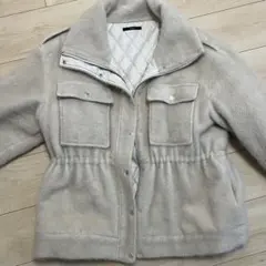 EMODA レディース アウター アイボリー フリーサイズ コート ベージュ