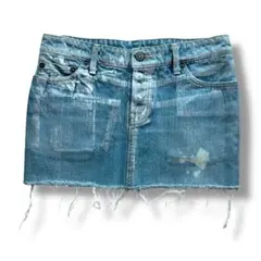 希少00s y2k シルバーコーティングミニスカ フェアリーグランジ平成ギャル