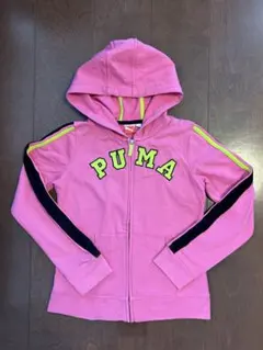 プーマ　PUMA フード付きピンクパーカー　140cm