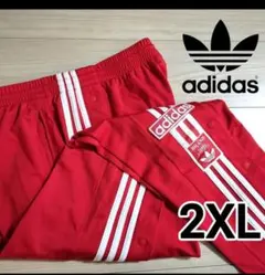 アディダス 赤 アディブレイク スナップパンツ ジャージ 男性2XL ダブルロゴ