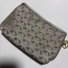 【新品未使用】PELLE BORSA ポーチ モノグラム柄 グレーのサムネイル