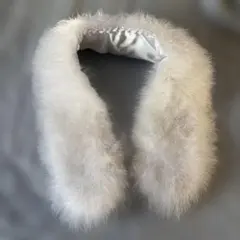 ホワイトファーショール