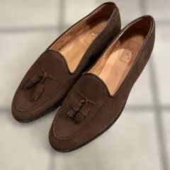 MADE IN ENGLAND ブラウン スエード タッセル スリッポン - メルカリ