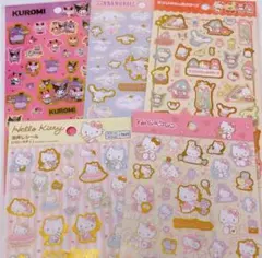 サンリオキャラクターズ　マイメロ キティ　クロミ　シナモン　箔押しシール
