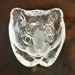 【美品】マッツ・ジョナサン クリスタルボウル 猫 小物入れ スウェーデン製