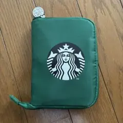 Starbucks エコバッグ 折りたたみ グリーン×白のサムネイル