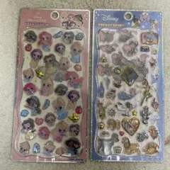 ディズニープリンセス & ベビーミッキープチドロップステッカー2個セット