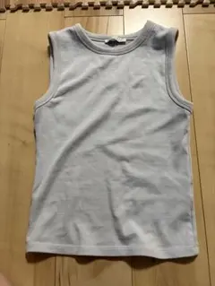 ZARA ノースリーブ トップス ライトブルー L
