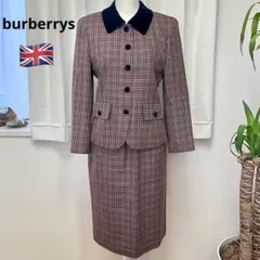 【美品】burberrys バーバリー 2way 長袖スカートスーツ チェック