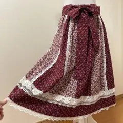 ヴィンテージ　MADE IN HAWAII レトロ花柄レーススカートのサムネイル