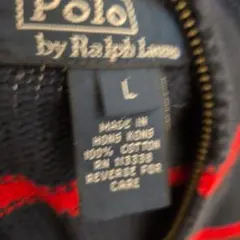 ネイビー/レッド ストライプ ニットセーター